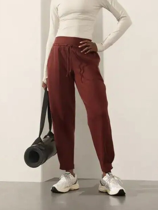 Athleta Pants - Athleta Allure High Rise Jogger In Redwood, Size Medium Tall